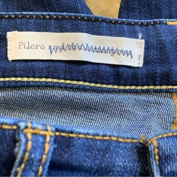 Pilcro and the Letterpress Stet Cropped Jeans Size 27 Dark Denim Color - Picture 5 of 9
